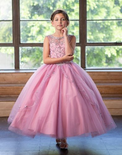 Girls Jeweled Bodice Gown