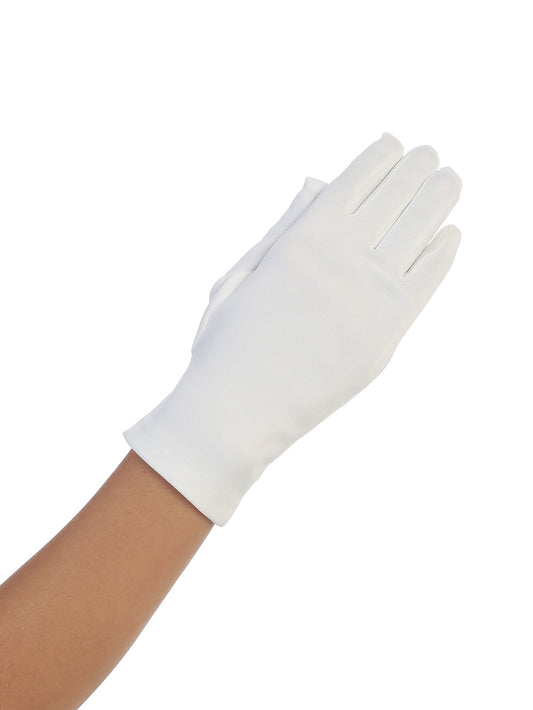 Girl's Wrist Length Satin Gloves