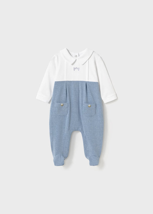 Mayoral Newborn Collared One-Piece