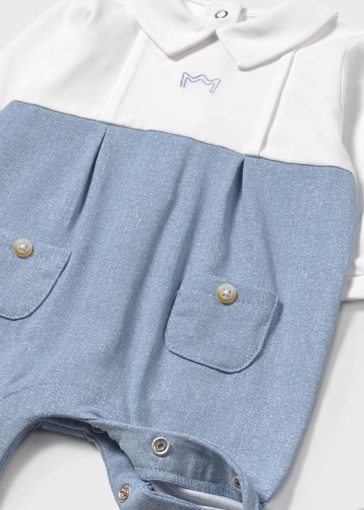 Mayoral Newborn Collared One-Piece