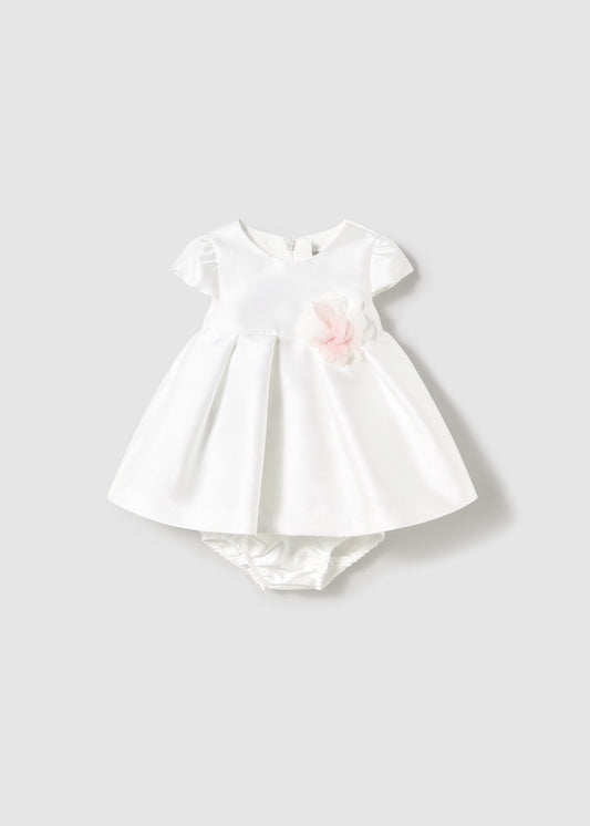 Mayoral Newborn Mikado Dress with Bloomers