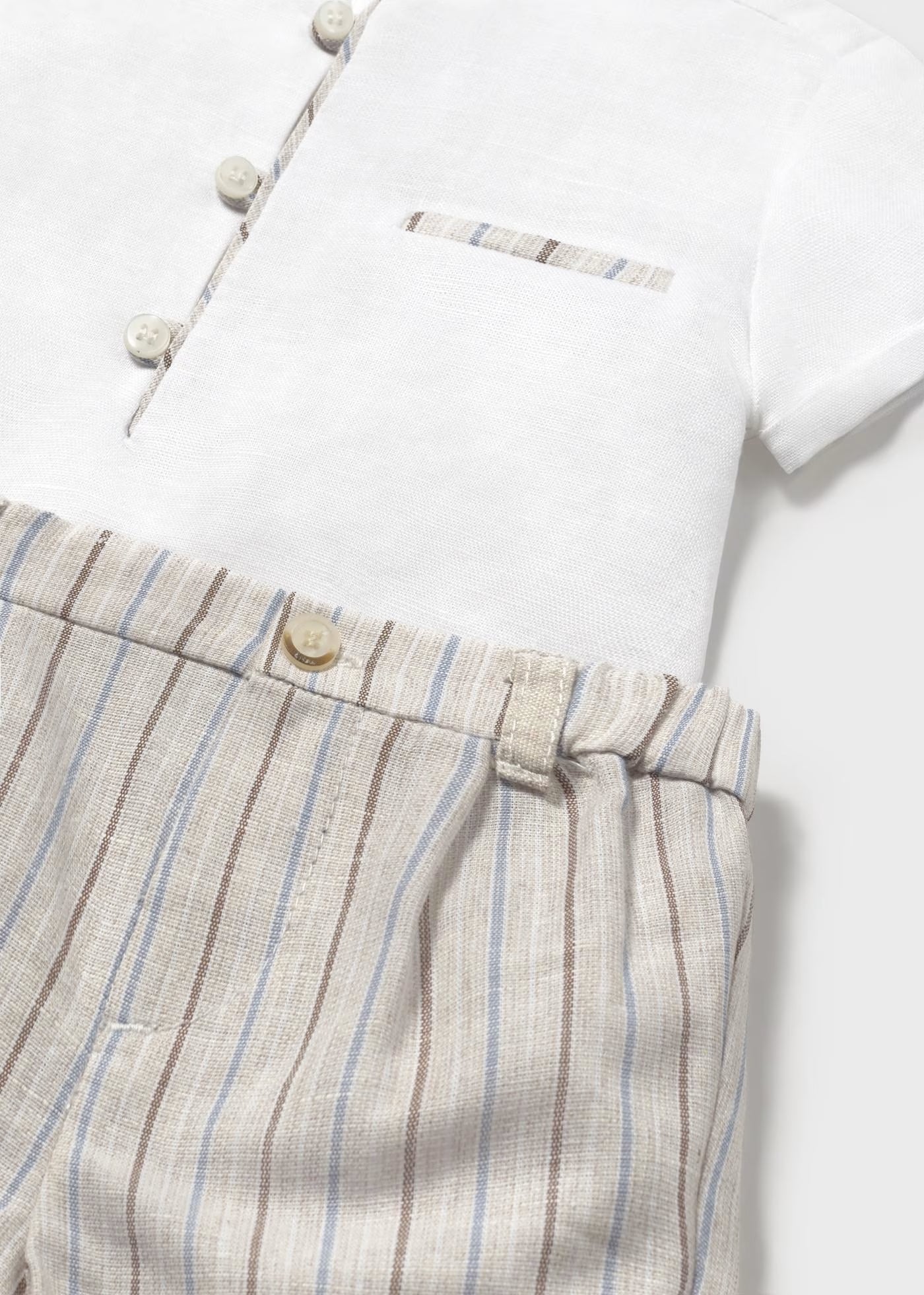 Mayoral Shorts and Linen Shirt Set