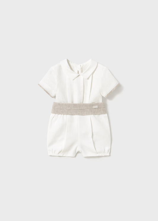 Mayoral Newborn Shorts and Shirt Set Special Occasion