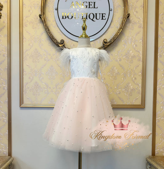 Paix Dress w/Feather Sleeves