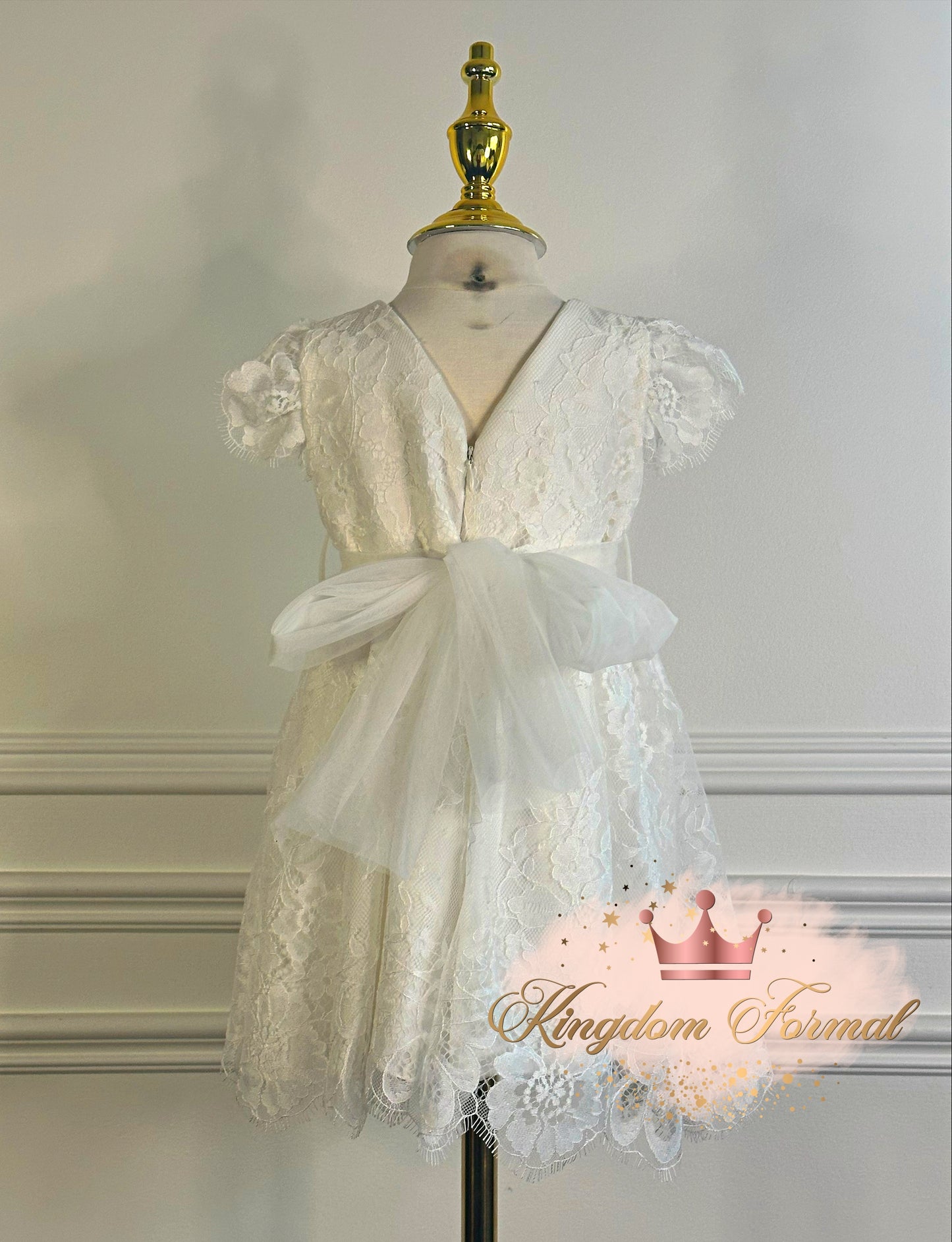 Infant Lace Dress w/Cap Sleeves