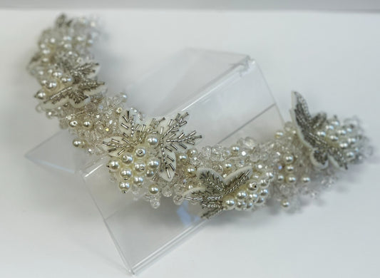 AB Pearl Beaded Headpiece