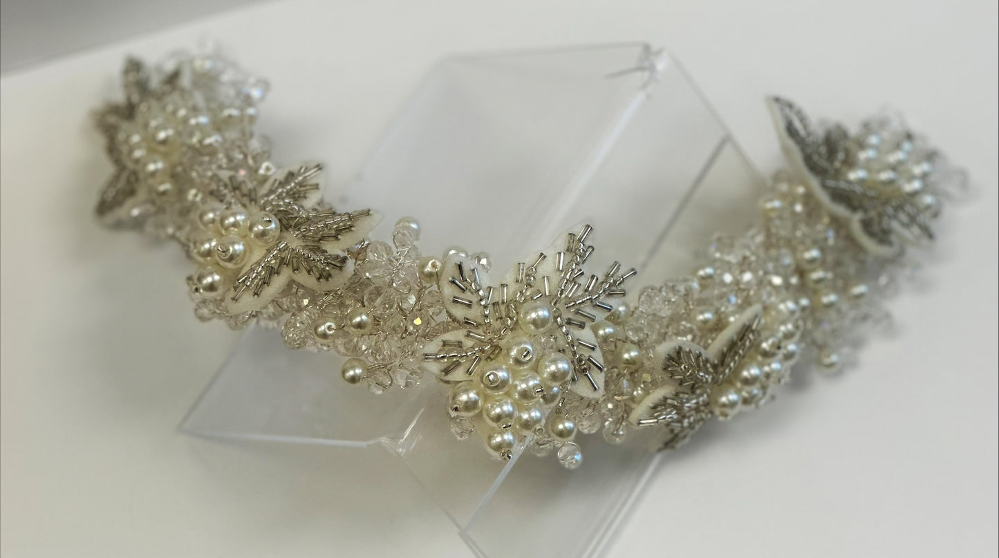 AB Pearl Beaded Headpiece