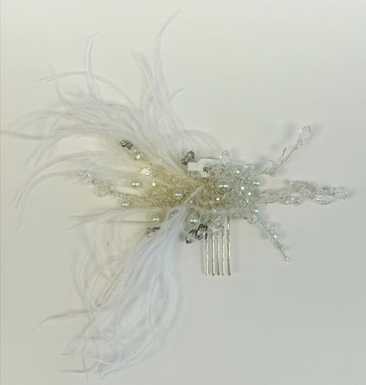 AB Crystal Feather Hair Clip