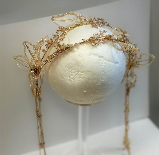 Gold Beaded Headpiece