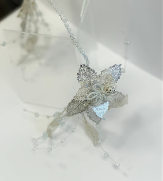 Silver Beaded Headpiece