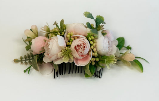 Pink Orchid Flower Hair Comb
