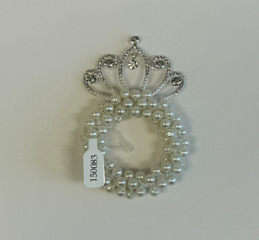 Pearl Crown Bun Decoration