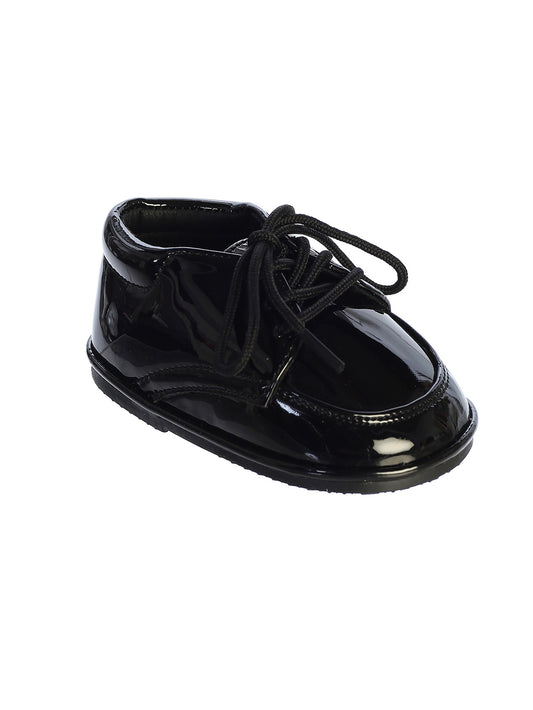 Boys Patent Leather Moc Toe Shoes