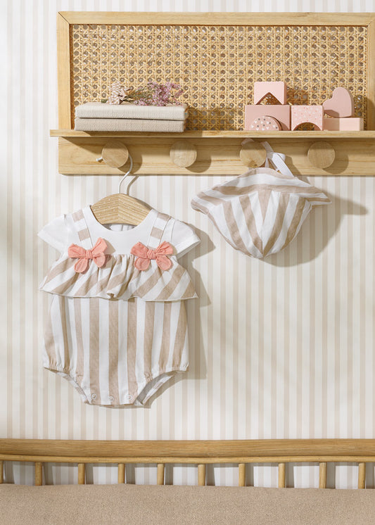 Mayoral Knit Bodysuit & Hat Set