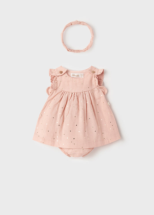 Mayoral Muslin Dress & Headband Set