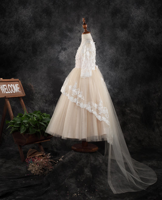 Princess Daliana Girls Embroidered Dress