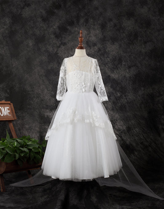 Princess Daliana Girls Embroidered Dress