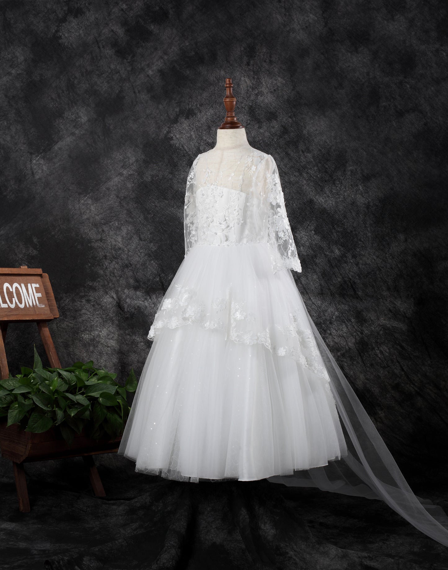 Princess Daliana Girls Embroidered Dress