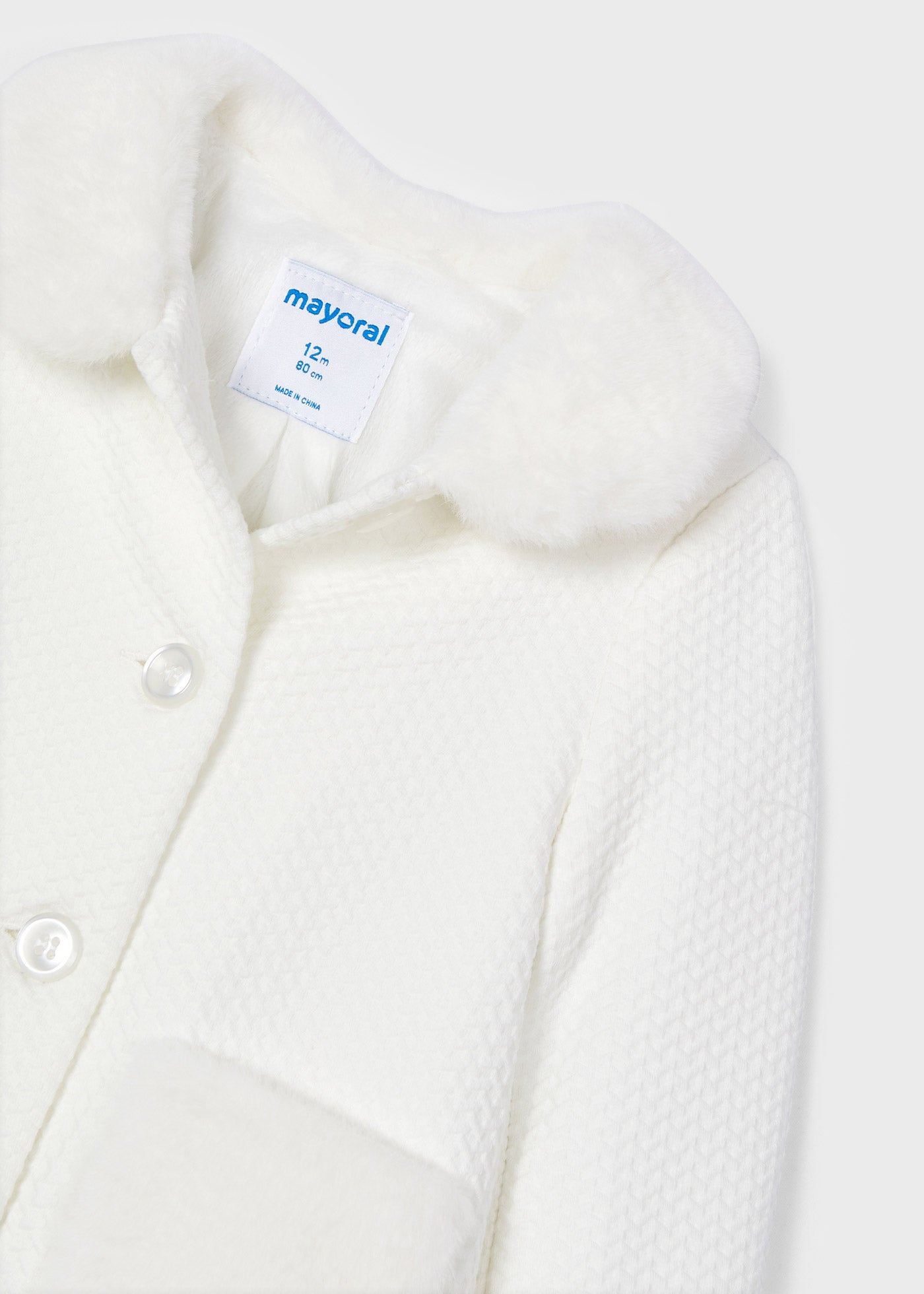 Mayoral Coat with Faux Fur Collar