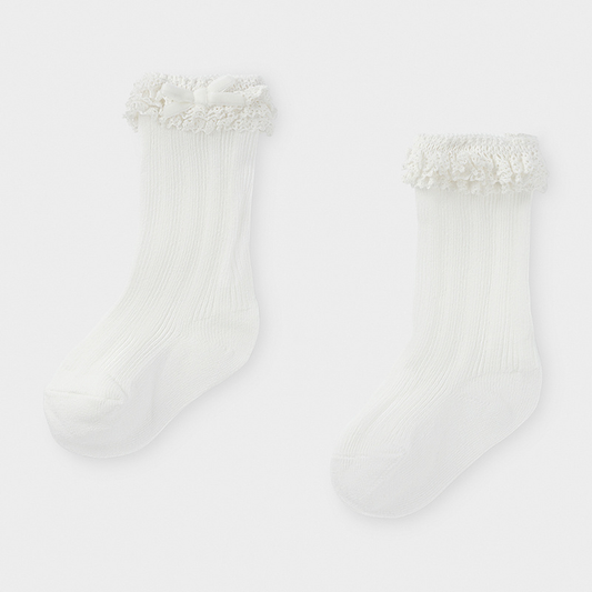 Mayoral Baby Long Socks with Lace