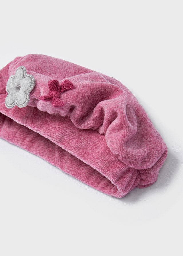 Mayoral Velour Footie & Hat Set