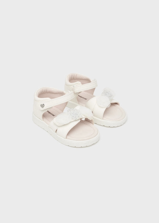 Mayoral Baby Sandals with floral applique