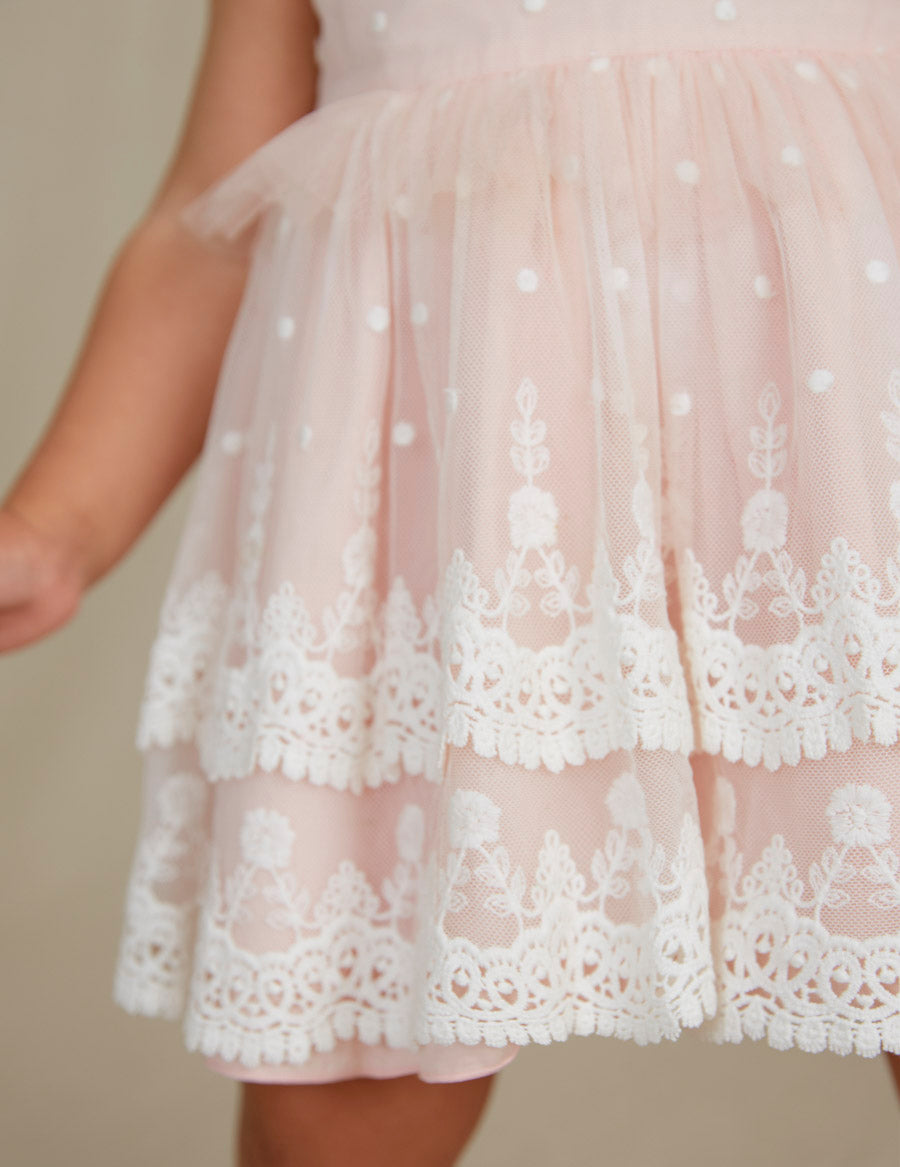 Abel & Lula Embroidered Tulle Dress