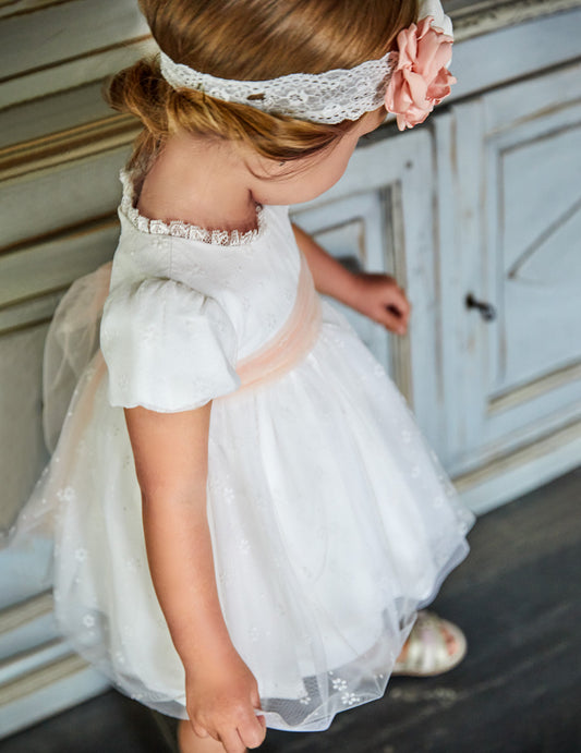 Abel & Lula Flocked Floral Dress