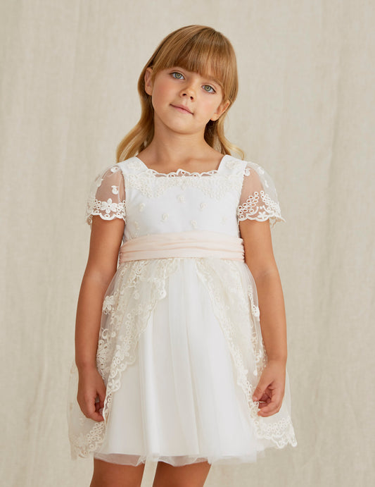 Abel & Lula Embroidered Tulle Dress