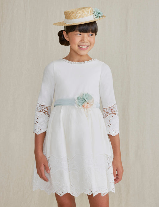 Abel & Lula Embroidered Batiste Dress