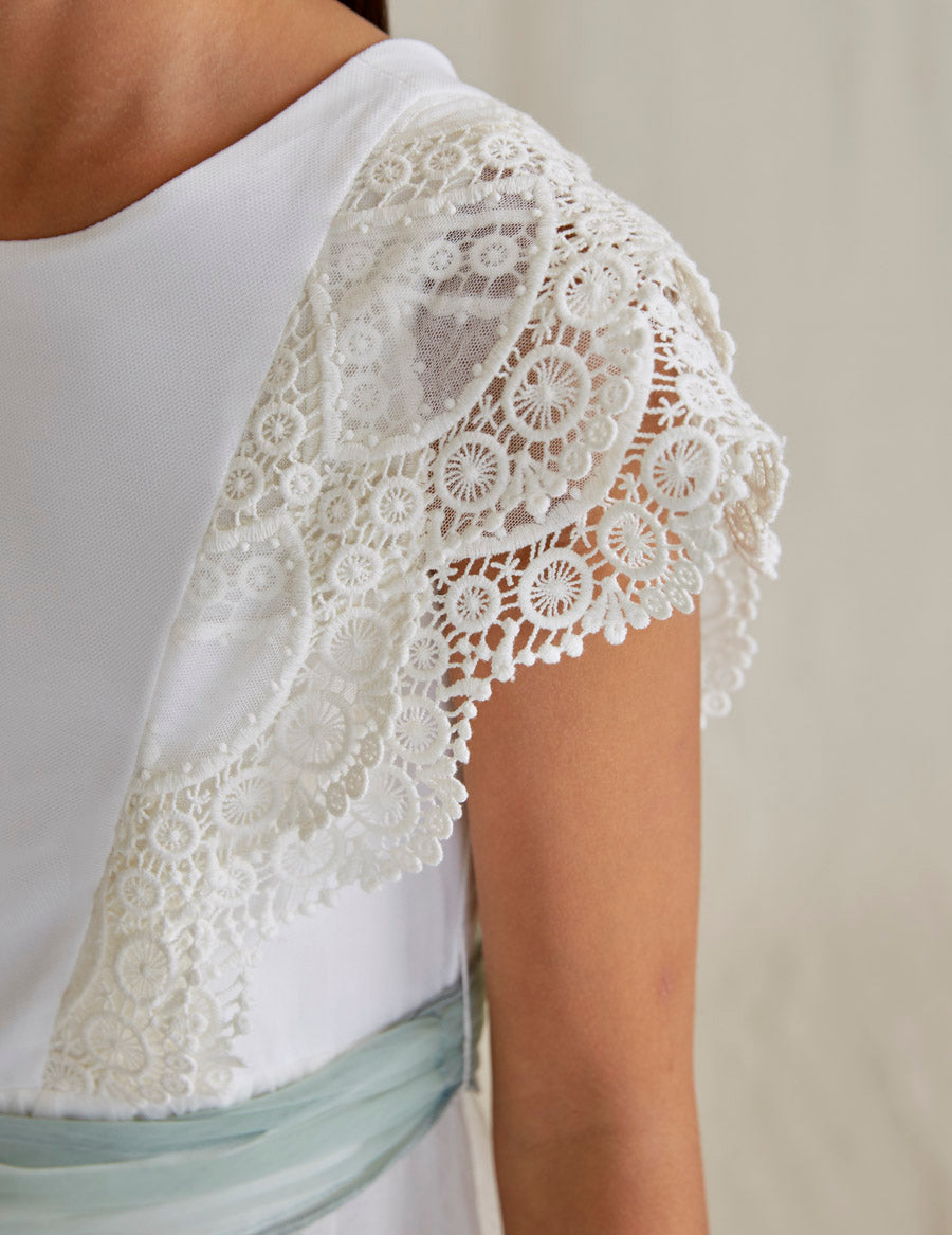 Abel & Lula Embroidered Tulle Jumpsuit