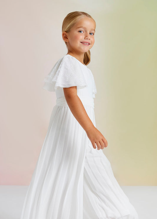 Abel & Lula Pleated Chiffon Jumpsuit