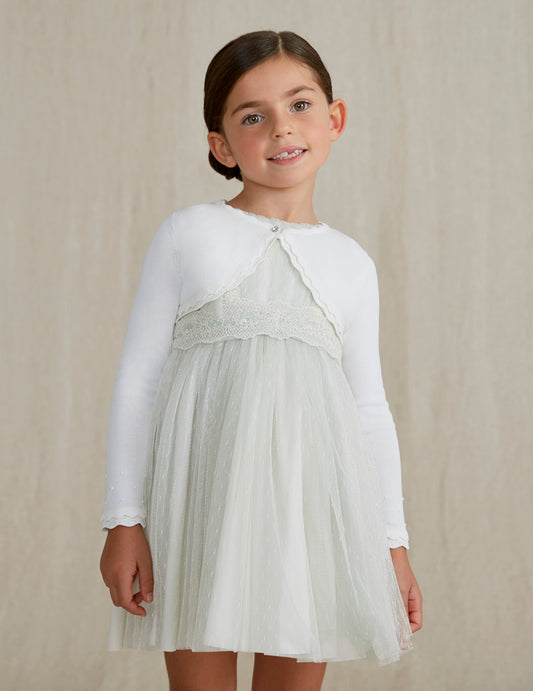 Abel & Lula Openwork Knitted Cardigan