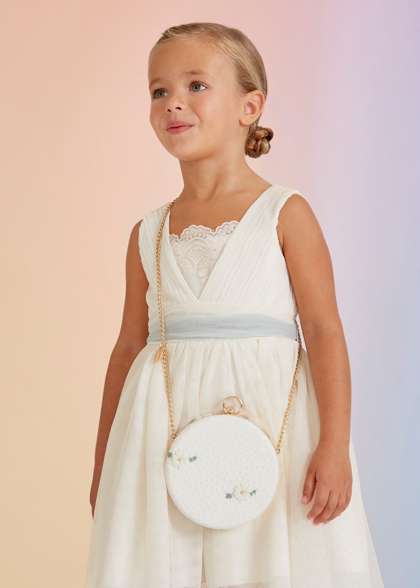 Abel & Lula Embroidered Tulle Handbag