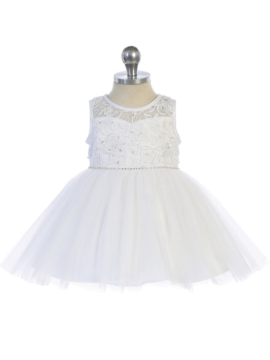 Infant Illusion Lace Top w/Tulle Skirt Dress