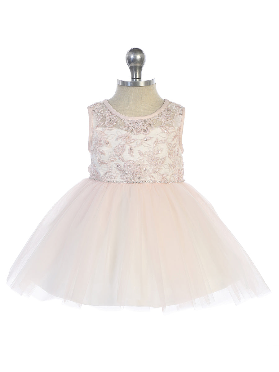 Infant Illusion Lace Top w/Tulle Skirt Dress