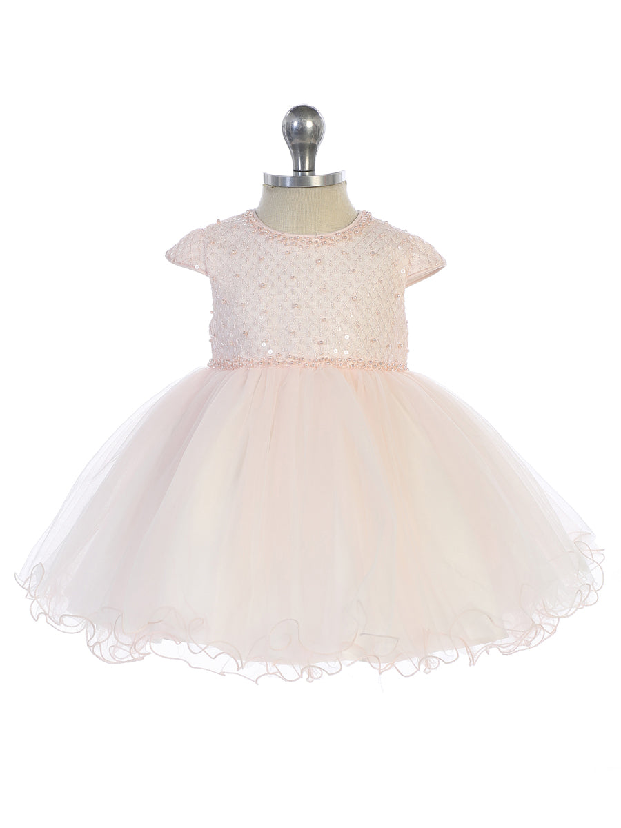 Infant Criss Cross Sequin Bodice/Tulle Skirt Dress