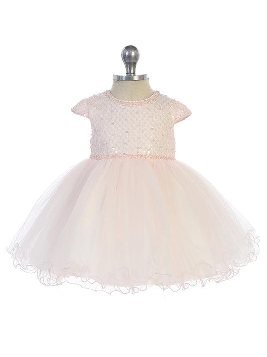 Infant Criss Cross Sequin Bodice/Tulle Skirt Dress