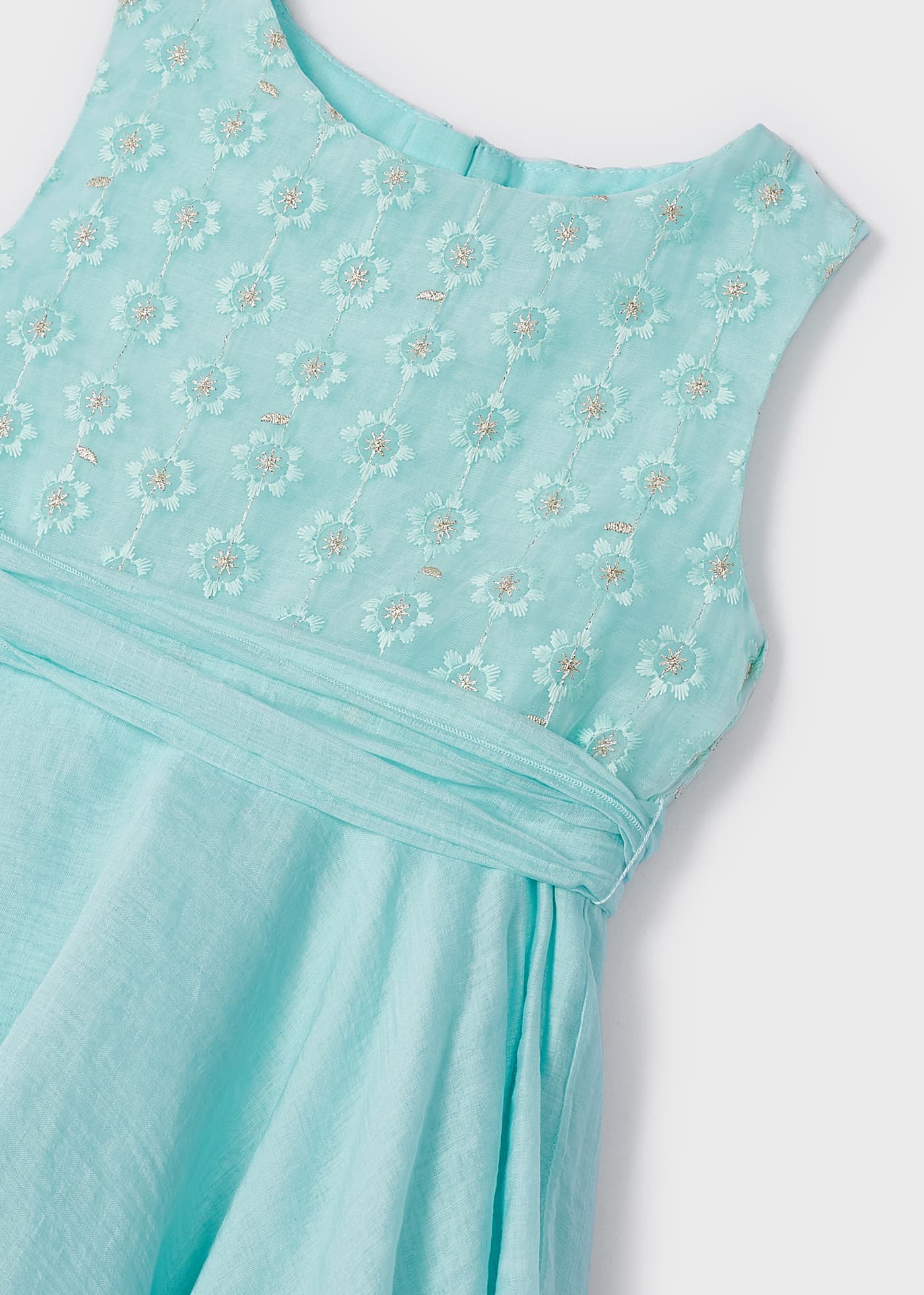 Mayoral Dress with Perforated Skirt