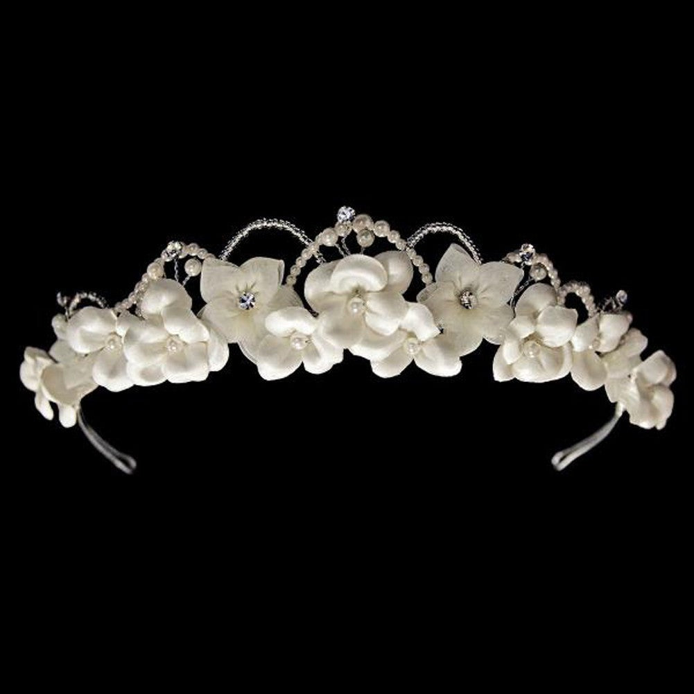 Organza & Satin Floral Headpiece