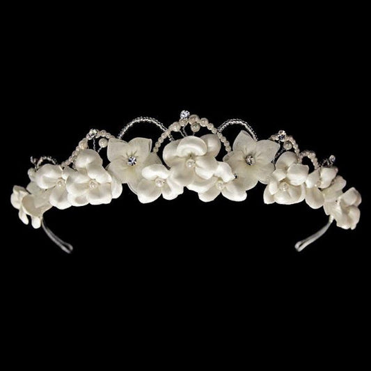 Organza & Satin Floral Headpiece