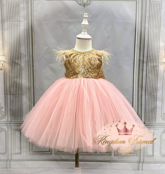 Girls Dress with Sequin Bodice