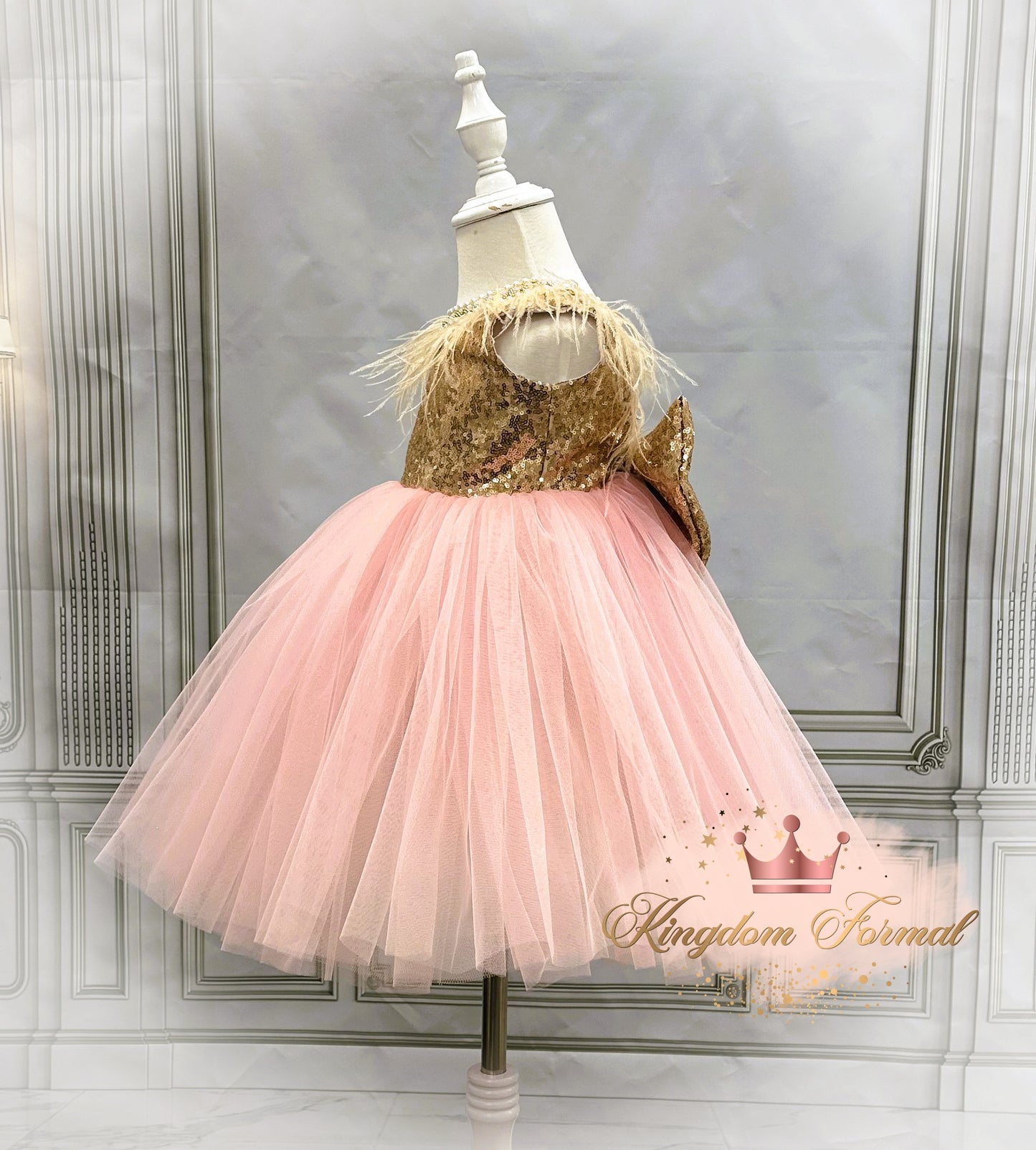 Girls Dress with Sequin Bodice