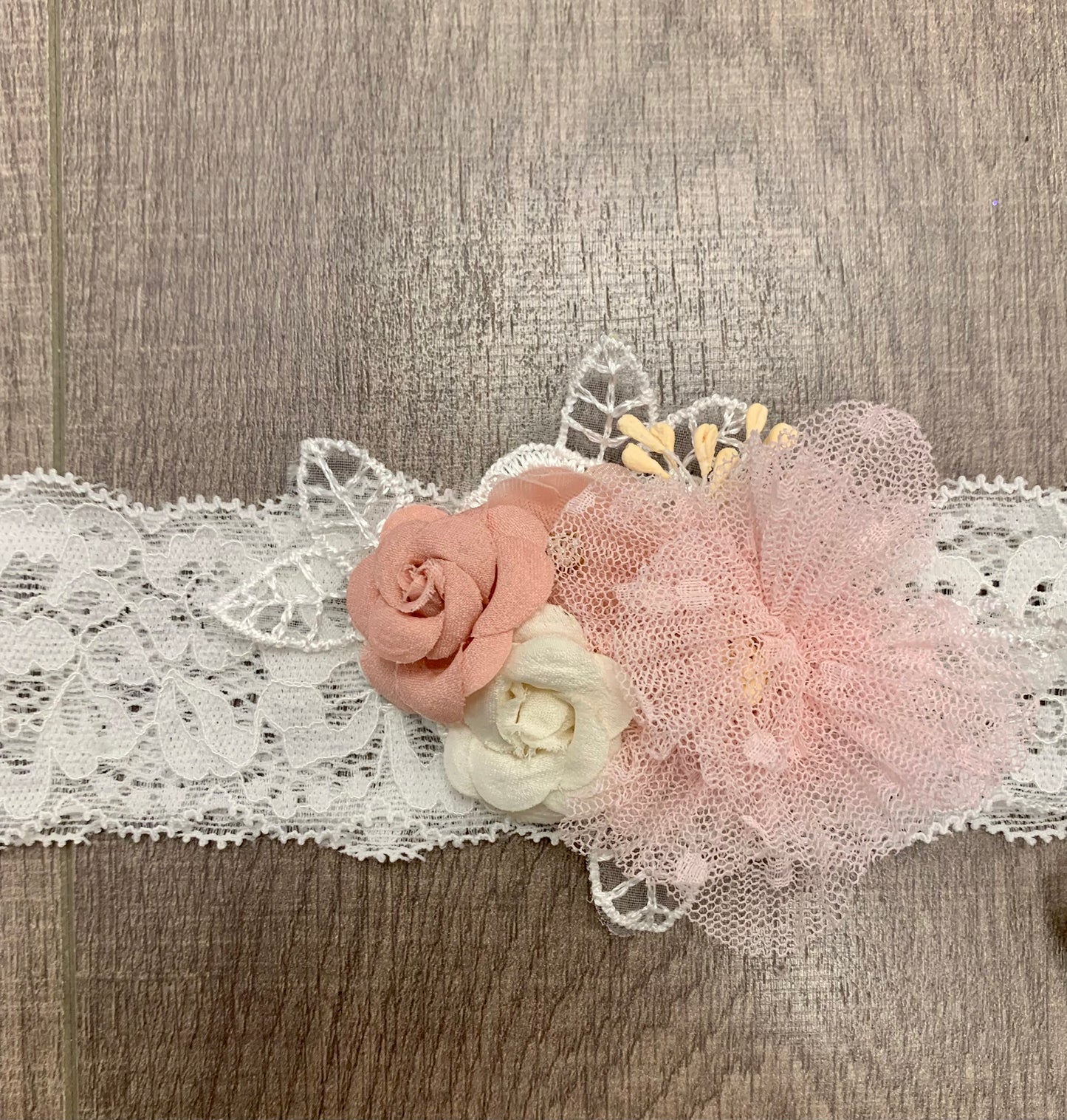 Princess Daliana Ivory Headband with Flowers