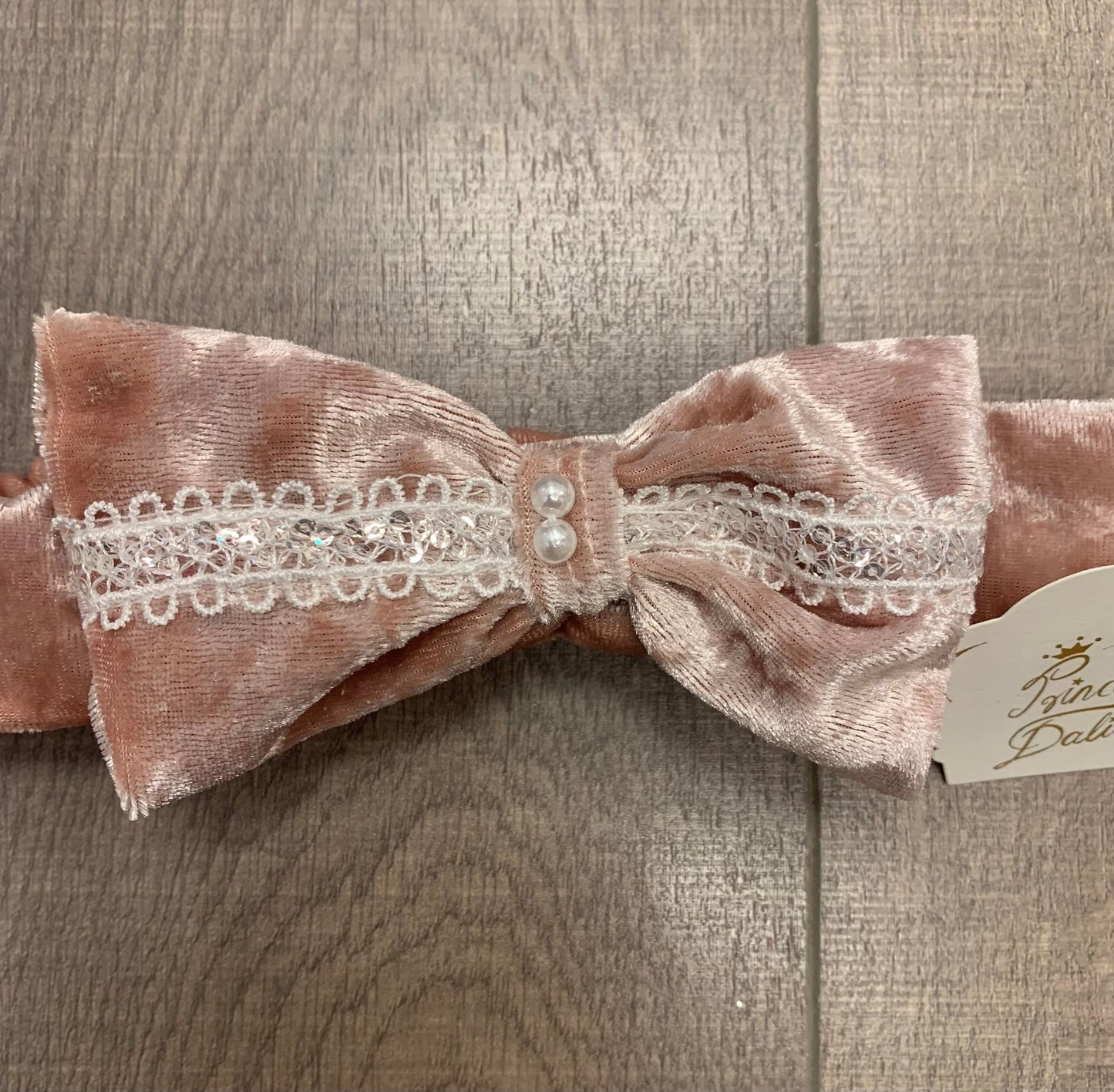 Princess Daliana Velour Headband with Bow