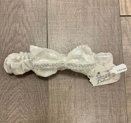 Princess Daliana Velour Headband with Bow
