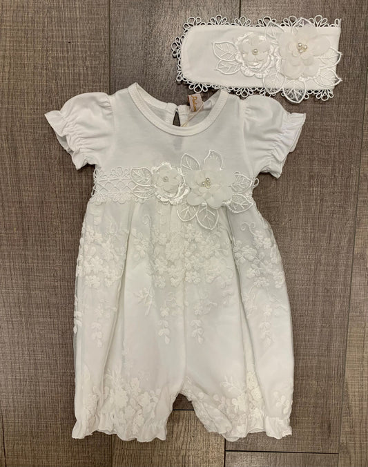 Princess Daliana Embroidered Onesie and Headband Set
