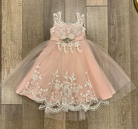Princess Daliana Beaded Tulle Infant Dress