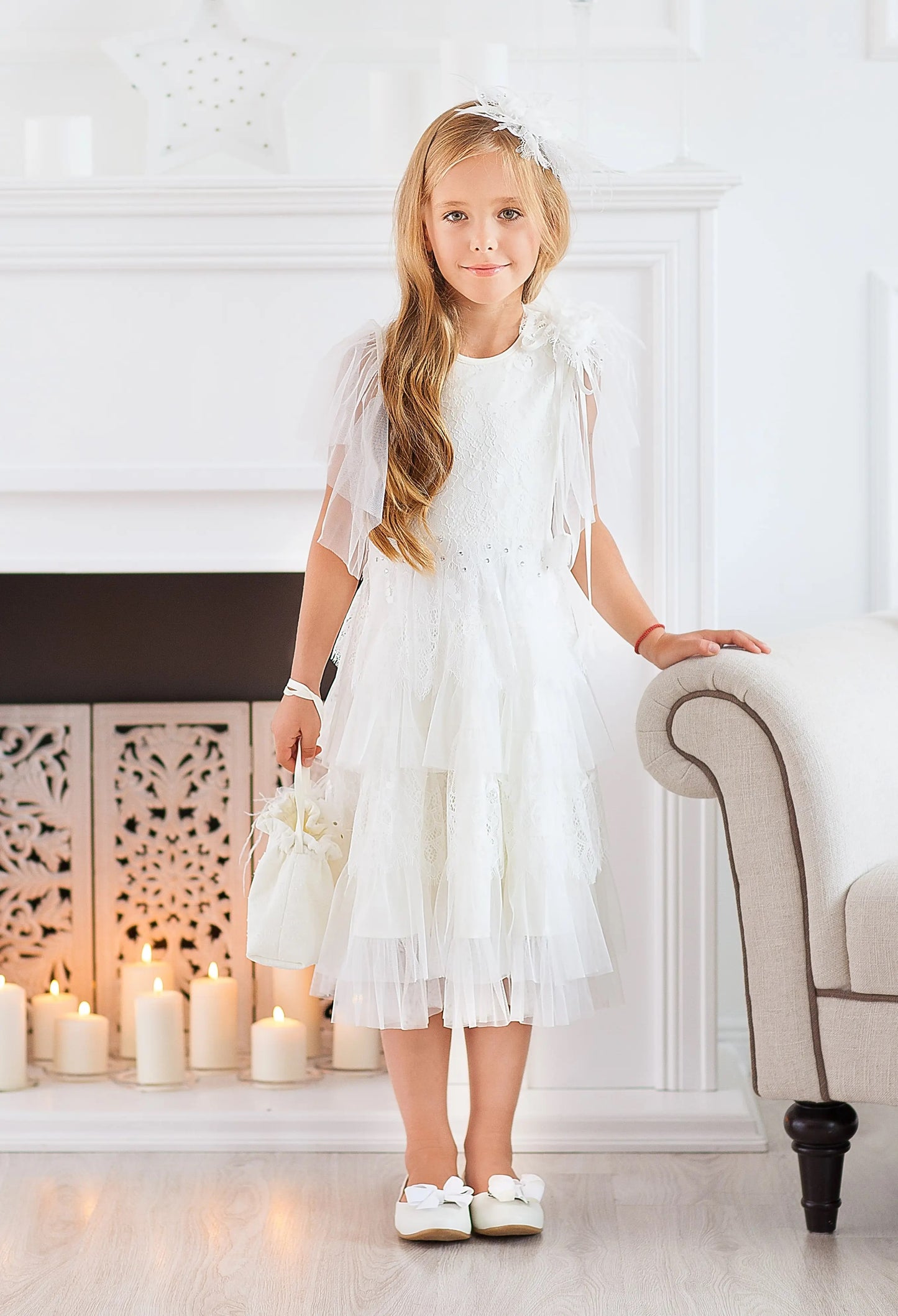 Layered Lace Tulle Dress