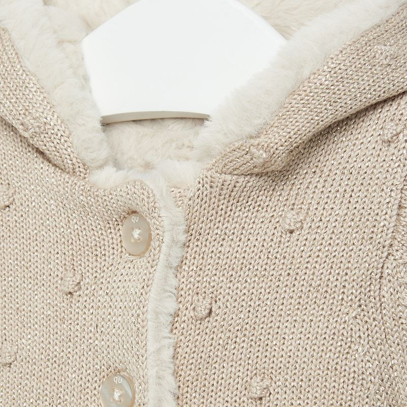 Mayoral Baby Metallic Wheat Knit Jacket